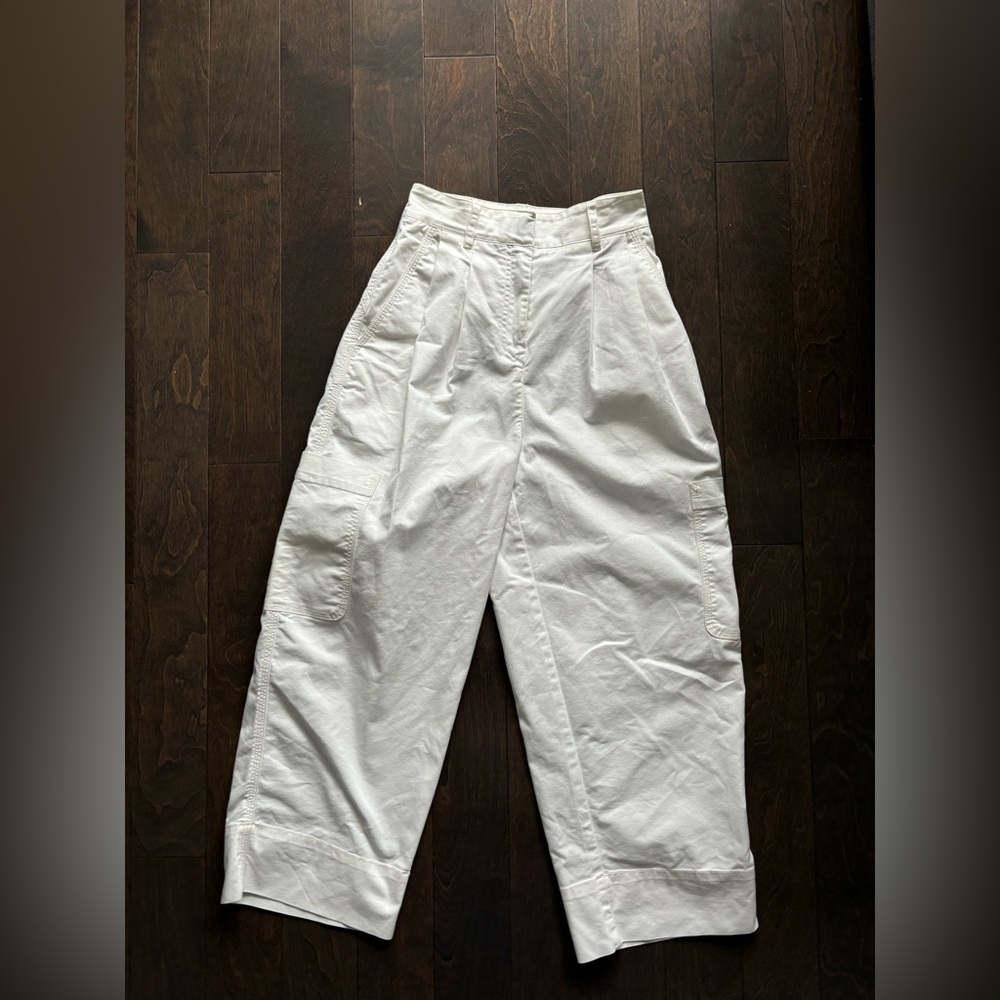 Aritzia White cargo balloon pants